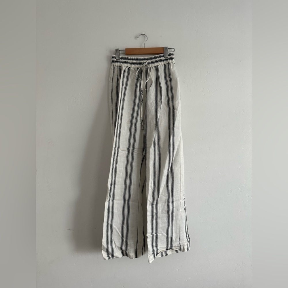 Reformation stripe linen pants